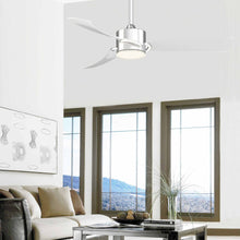 Load image into Gallery viewer, SculptAire Indoor / Outdoor LED Ceiling Fan in living room.