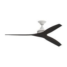 Load image into Gallery viewer, Spitfire Ceiling Fan in Matte White/Dark Walnut/60-Inch.