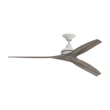 Load image into Gallery viewer, Spitfire Ceiling Fan in Matte White/Weathered Wood/60-Inch.