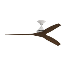 Load image into Gallery viewer, Spitfire Ceiling Fan in Matte White/Whiskey Wood/60-Inch.