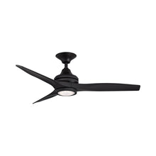 Load image into Gallery viewer, Spitfire LED Ceiling Fan in Black/Black/48-Inch.