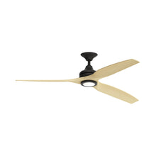 Load image into Gallery viewer, Spitfire LED Ceiling Fan in Black/Natural/48-Inch.
