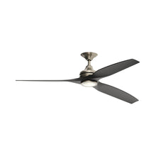 Load image into Gallery viewer, Spitfire LED Ceiling Fan in Brushed Nickel/Black/48-Inch.