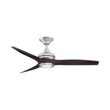 Load image into Gallery viewer, Spitfire LED Ceiling Fan in Brushed Nickel/Dark Walnut/48-Inch.