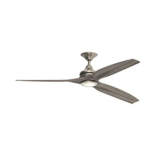 Load image into Gallery viewer, Spitfire LED Ceiling Fan in Brushed Nickel/Weathered Wood/48-Inch.