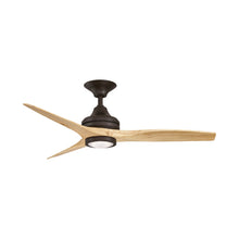 Load image into Gallery viewer, Spitfire LED Ceiling Fan in Dark Bronze/Natural/48-Inch.