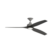 Load image into Gallery viewer, Spitfire LED Ceiling Fan in Galvanized/Black/48-Inch.