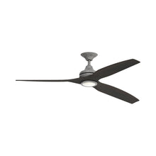 Load image into Gallery viewer, Spitfire LED Ceiling Fan in Galvanized/Dark Walnut/48-Inch.