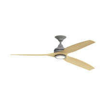 Load image into Gallery viewer, Spitfire LED Ceiling Fan in Galvanized/Natural/48-Inch.