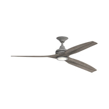 Load image into Gallery viewer, Spitfire LED Ceiling Fan in Galvanized/Weathered Wood/48-Inch.