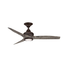Load image into Gallery viewer, Spitfire LED Ceiling Fan in Matte Greige/Weathered Wood/48-Inch.