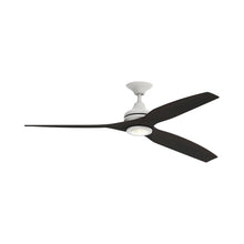 Load image into Gallery viewer, Spitfire LED Ceiling Fan in Matte White/Dark Walnut/48-Inch.