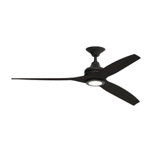 Load image into Gallery viewer, Spitfire LED Ceiling Fan in Black/Dark Walnut/60-Inch.