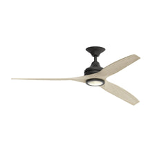 Load image into Gallery viewer, Spitfire LED Ceiling Fan in Black/Washed White/60-Inch.