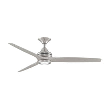 Load image into Gallery viewer, Spitfire LED Ceiling Fan in Brushed Nickel/Brushed Nickel/60-Inch.