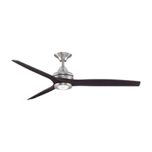 Load image into Gallery viewer, Spitfire LED Ceiling Fan in Brushed Nickel/Dark Walnut/60-Inch.