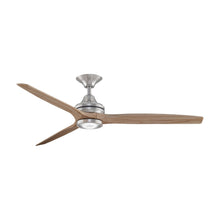 Load image into Gallery viewer, Spitfire LED Ceiling Fan in Brushed Nickel/Natural/60-Inch.