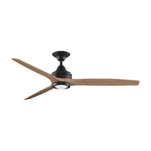 Load image into Gallery viewer, Spitfire LED Ceiling Fan in Dark Bronze/Natural/60-Inch.