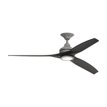 Load image into Gallery viewer, Spitfire LED Ceiling Fan in Galvanized/Black/60-Inch.