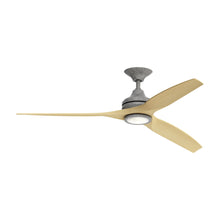 Load image into Gallery viewer, Spitfire LED Ceiling Fan in Galvanized/Natural/60-Inch.