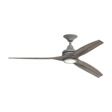Load image into Gallery viewer, Spitfire LED Ceiling Fan in Galvanized/Weathered Wood/60-Inch.