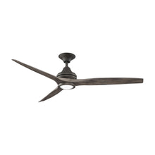 Load image into Gallery viewer, Spitfire LED Ceiling Fan in Matte Greige/Weathered Wood/60-Inch.
