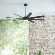 Load image into Gallery viewer, Stellar Custom 84 Inch LED Ceiling Fan in living room.