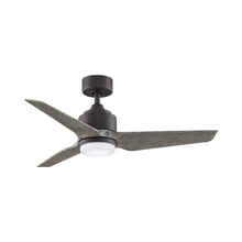Load image into Gallery viewer, TriAire Custom LED Ceiling Fan in 44-Inch/Matte Greige/Weathered Wood.