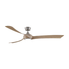 Load image into Gallery viewer, Wrap Custom 72 Inch LED Ceiling Fan in Brushed Nickel/Natural.