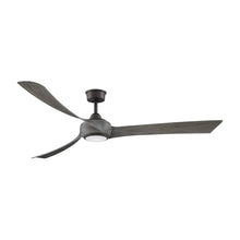 Load image into Gallery viewer, Wrap Custom 72 Inch LED Ceiling Fan in Matte Greige/Weathered Wood.