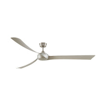 Load image into Gallery viewer, Wrap Custom 84 Inch Ceiling Fan in Brushed Nickel/Brushed Nickel/Without Light Kit.