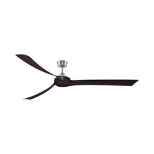 Load image into Gallery viewer, Wrap Custom 84 Inch Ceiling Fan in Brushed Nickel/Dark Walnut/Without Light Kit.