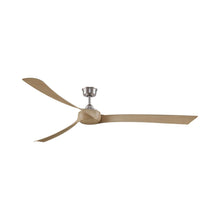 Load image into Gallery viewer, Wrap Custom 84 Inch Ceiling Fan in Brushed Nickel/Natural/Without Light Kit.