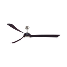 Load image into Gallery viewer, Wrap Custom 84 Inch Ceiling Fan in Brushed Nickel/Dark Walnut/Light Kit Included.