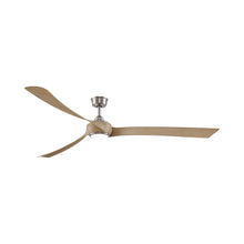 Load image into Gallery viewer, Wrap Custom 84 Inch Ceiling Fan in Brushed Nickel/Natural/Light Kit Included.
