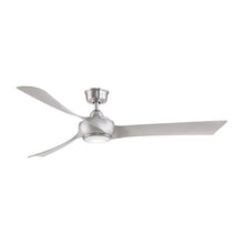 Load image into Gallery viewer, Wrap Custom LED Ceiling Fan in Brushed Nickel/Brushed Nickel/64-Inch.