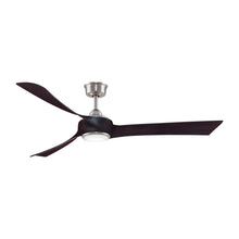 Load image into Gallery viewer, Wrap Custom LED Ceiling Fan in Brushed Nickel/Dark Walnut/64-Inch.