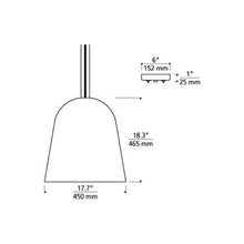 Load image into Gallery viewer, Fett Pendant Light - line drawing.