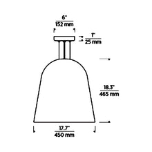 Load image into Gallery viewer, Fett Pendant Light - line drawing.