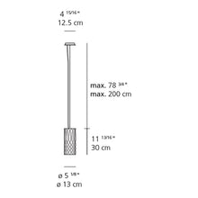 Load image into Gallery viewer, Fiamma 30 LED Pendant Light - line drawing.