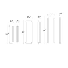 Load image into Gallery viewer, Fiction Outdoor LED Wall Light - line drawing.