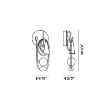 Load image into Gallery viewer, Filo LED Wall Light - line drawing.