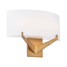 Load image into Gallery viewer, Fitzgerald LED Wall Light in Aged Brass (Large).