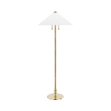 Load image into Gallery viewer, Flare Floor Lamp in Brass.