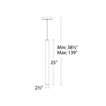 Load image into Gallery viewer, Flare LED Linear Pendant Light - line drawing.