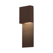 Load image into Gallery viewer, Flat Box™ Panel Outdoor LED Wall Light in Textured Bronze.