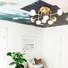 Load image into Gallery viewer, Flemming LED Semi-Flush Mount Ceiling Light in living room.