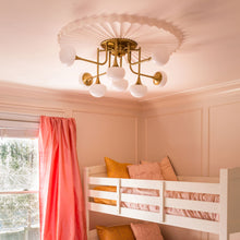 Load image into Gallery viewer, Flemming LED Semi-Flush Mount Ceiling Light in bedroom.