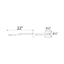 Load image into Gallery viewer, Flip LED Swing Arm Wall Light - line drawing.
