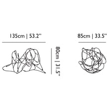 Load image into Gallery viewer, Flock of Light LED Chandelier - line drawing.
